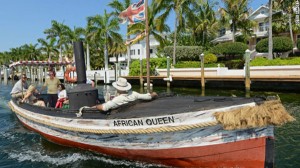 Die Radtour findet rechtzeitig zum Humphrey Bogart Film Festival statt. Der große Schauspieler hat auf Key Largo 1948 seinen gleichnamigen Film gedreht und auch das Boot African Queen schippert hier wieder auf dem Wasser. © Bogart Festival Die Radtour findet rechtzeitig zum Humphrey Bogart Film Festival statt. Der große Schauspieler hat auf Key Largo 1948 seinen gleichnamigen Film gedreht und auch das Boot African Queen schippert hier wieder auf dem Wasser. © Bogart Festival