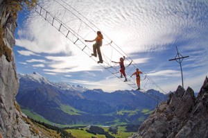 Klettersteig über das Brunnistöckli - Mut und Ausdauer sollten vorhanden sein. - Foto: Christian Perret