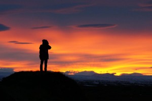 Sonnenuntergang in Island.