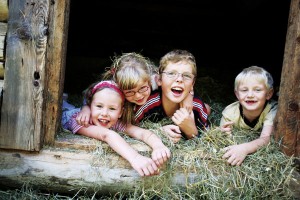 Kinder haben großen Spaß; hier vergnügen sie sich in einem Heuschober. - Foto: Tourismusverband Tux-Finkenberg