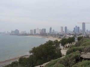 Die Skyline von Tel Aviv.