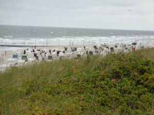 Blick von der Promenade auf den Strand. - Foto: Dieter Warnick