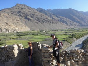 Ruine Qakha mit Furough, Blick auf Afghanistan.