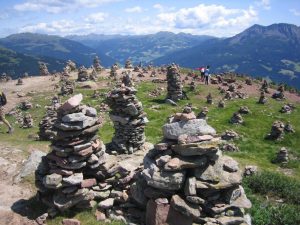 Gipfel: Stoanernde Mandln in Südtirol.