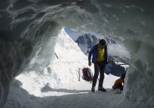 Abrüsten an der Aig du Midi.