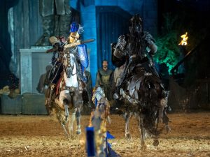 Waghalsige Live-Action der Cascadeure halten die Besucher in Atem. Foto: © Kaltenberger Ritterturnier