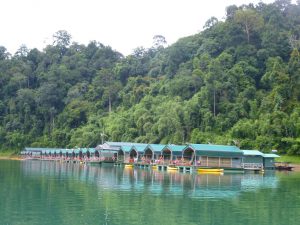 Das schwimmende Rainforest Camp. – Foto: Thailändisches Fremdemverkehrsamt