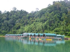 Das schwimmende Rainforest Camp. – Foto: Thailändisches Fremdemverkehrsamt