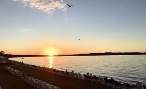 Sonnenuntergang in Traverse City. 