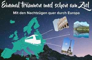 Nachtzugstrecken durch Europa. – Grafik: travelcircus.de