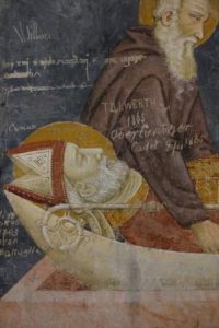 Der heilige Zeno ist Veronas Stadtheiliger. In der nach ihm benannten Basilika gehören die Freskenzyklen zum Ungewöhnlichsten, das es in Verona zu sehen gibt. Über Jahrhunderte ritzten Menschen auf der Freskengalerie Wörter und Daten ein. – Foto: Benedetta Großrubatscher